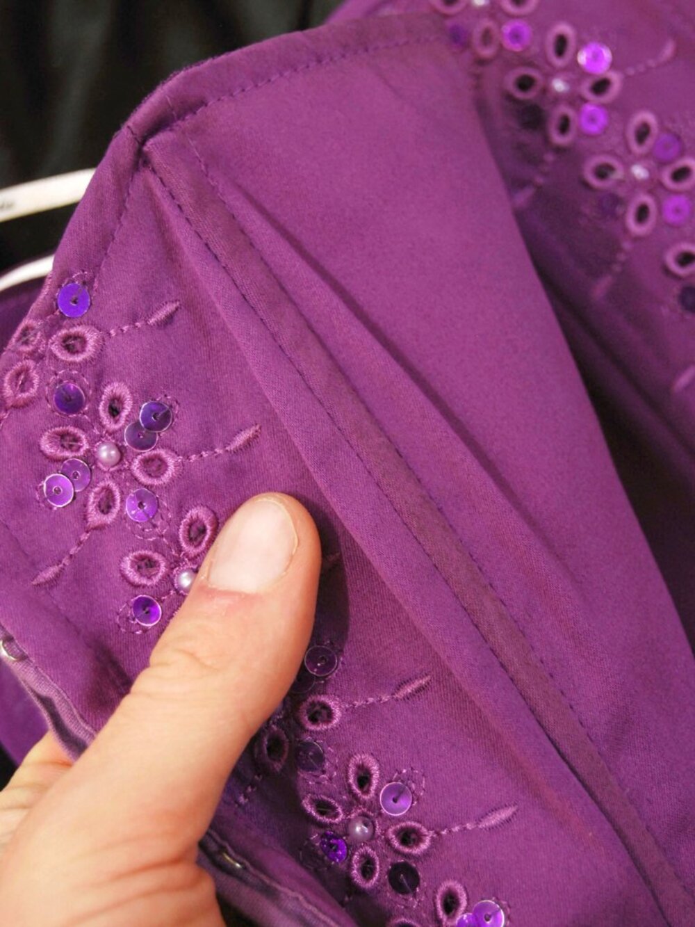 Y2K Sequin Corset (M) medium purple vintage top lingerie sexy full length beaded - Picture 9 of 9